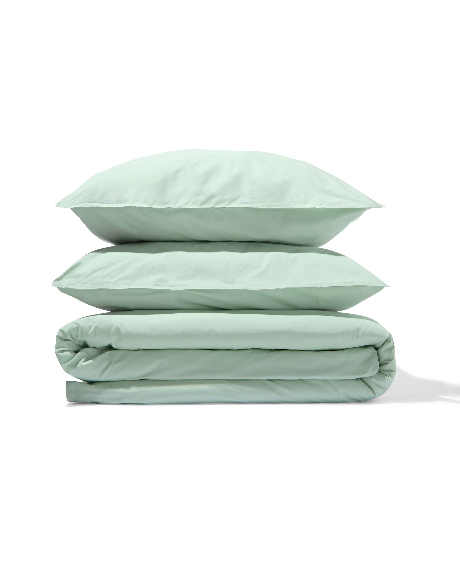 housse de couette 200x200/220cm percale vert clair  - 5750162 - HEMA