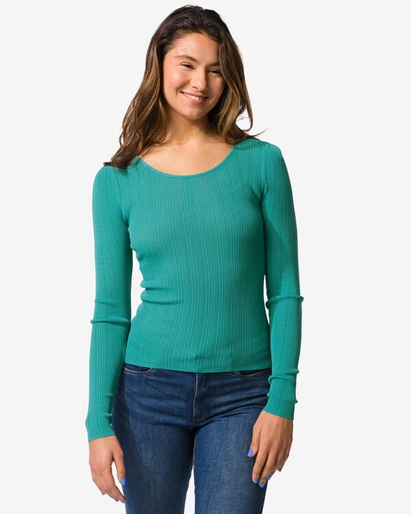 haut femme Loua froiss&eacute; bleu bleu - 36207270BLUE - HEMA