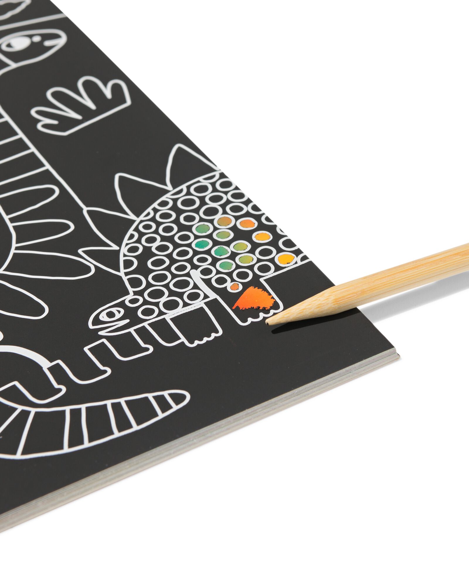 livre de coloriage &agrave; gratter A5 dinos - 15900439 - HEMA