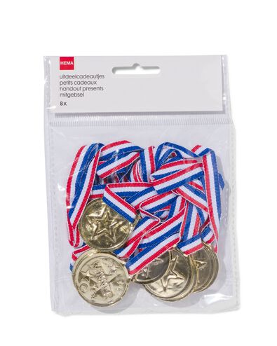 uitdeelcadeautjes medailles - 8 stuks - 14200298 - HEMA