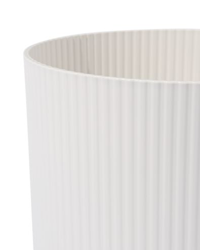cache-pot relief plastique blanc Ø22.5x22 - 41800592 - HEMA