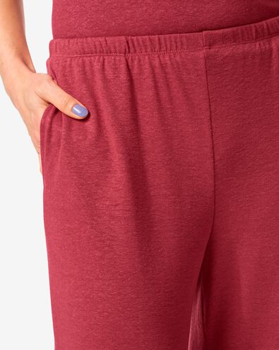 damesbroek Cora regular fit rood rood - 36209380RED - HEMA