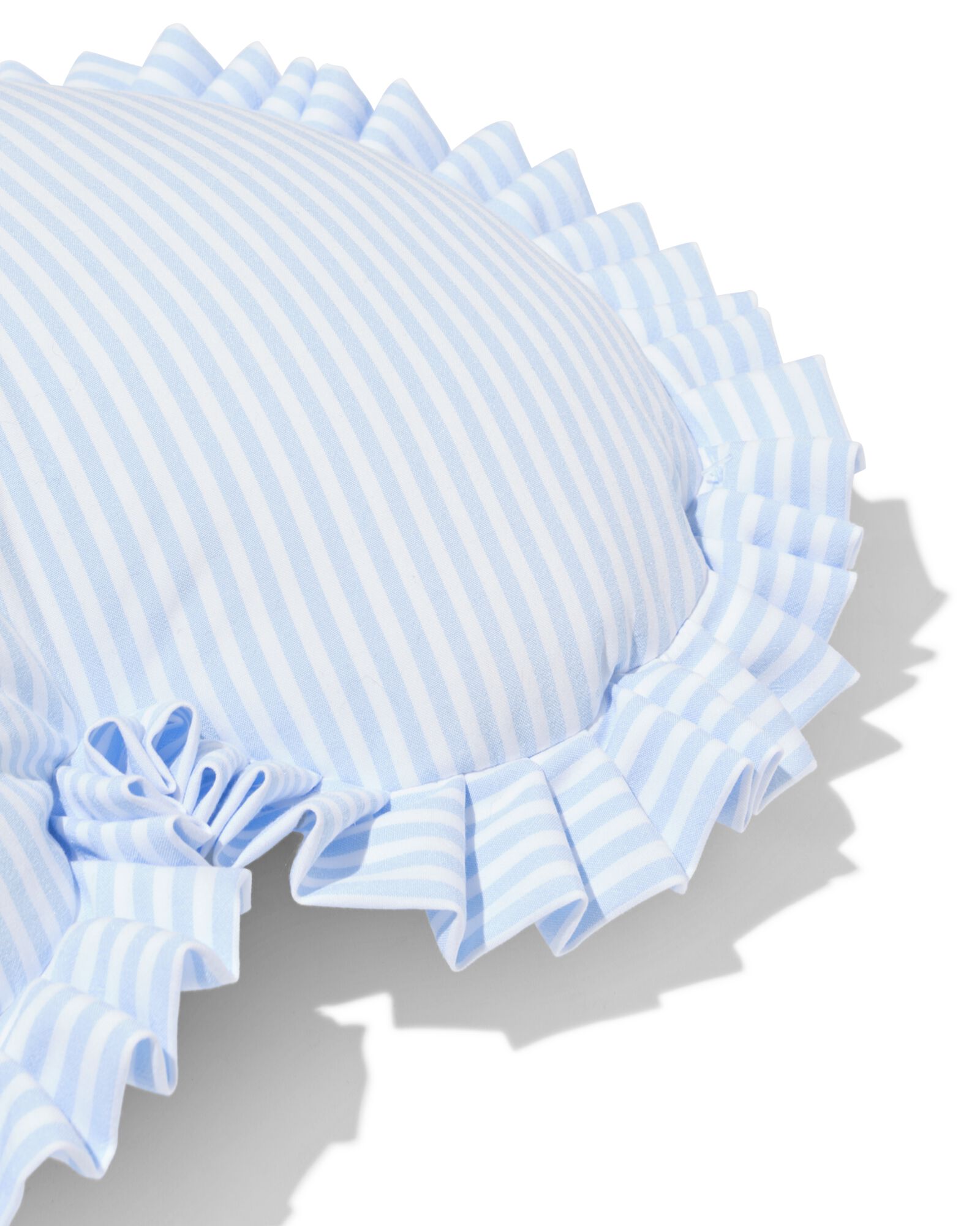 coussin 35x40x12cm c&oelig;ur volants rayures - 61104411 - HEMA