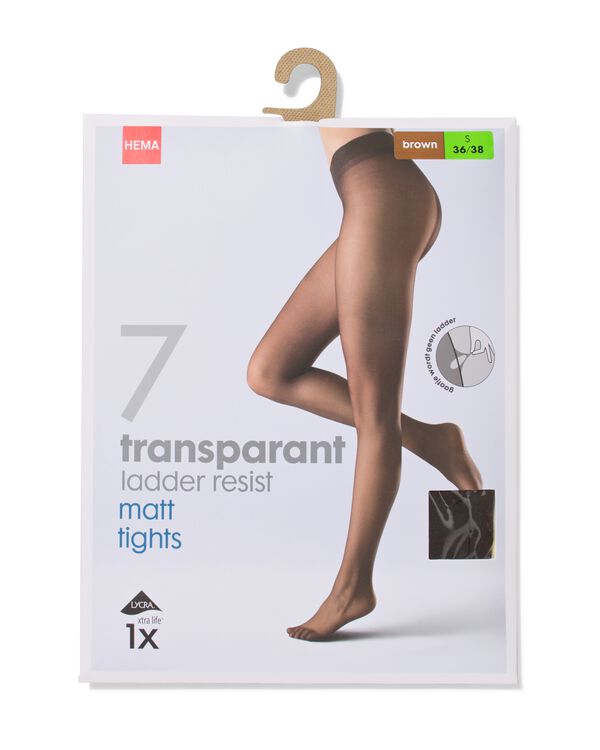 panty 7denier anti-ladder bruin bruin - 4060210BROWN - HEMA