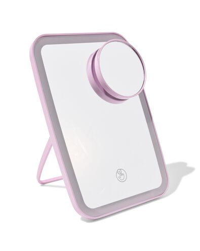 miroir de voyage led 21,9x15,9x2,5cm lilas - 11821066 - HEMA