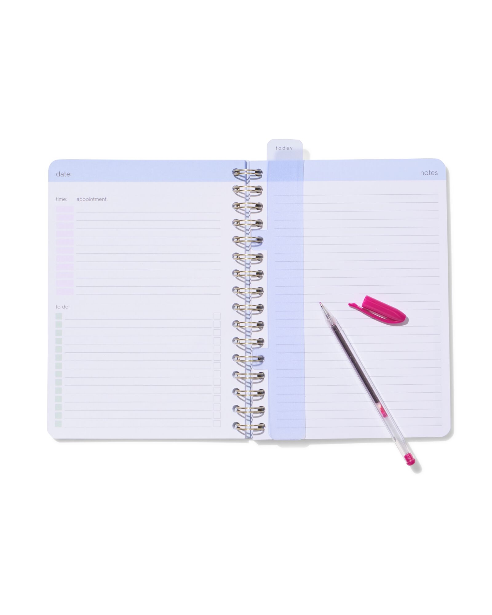 agenda de travail 21x14,8 cm bleu clair - 14103702 - HEMA