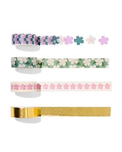 washitape bloemen - 4 rollen  - 14102313 - HEMA