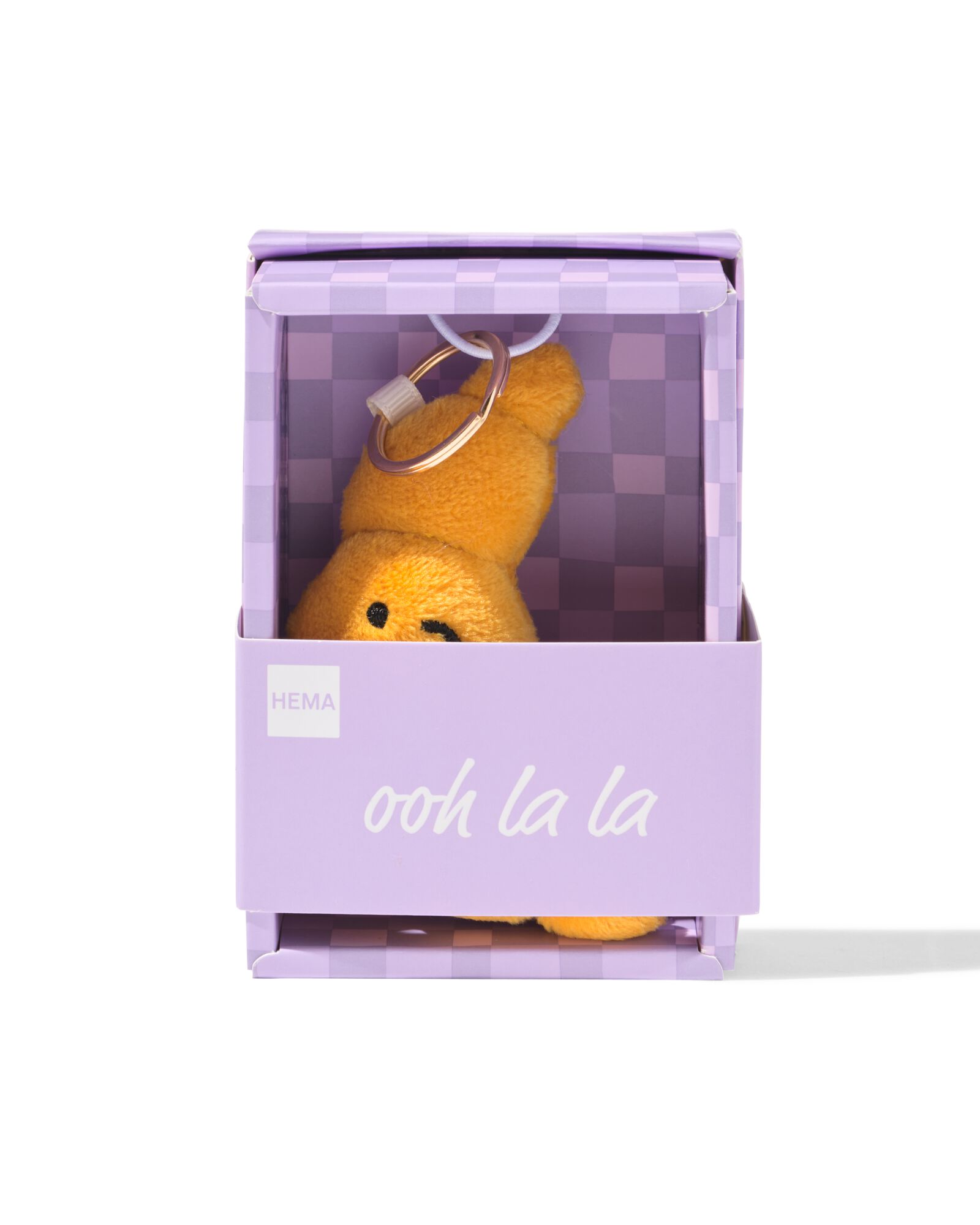 porte-cl&eacute;s 9x4 cm croissant avec visage - 61100271 - HEMA