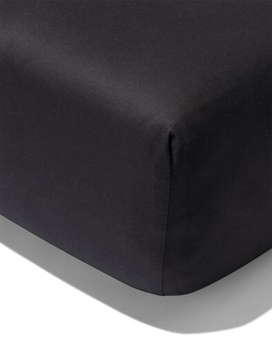 drap-housse satin 160x200 gris fonc&eacute; - 5180128 - HEMA