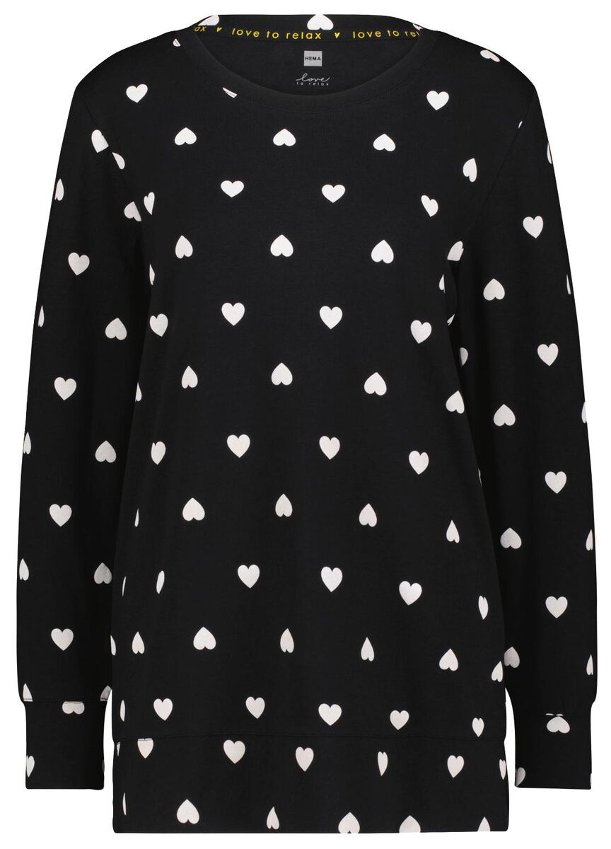 Damen-Lounge-Shirt, mit Bambus schwarz schwarz - 1000026636 - HEMA