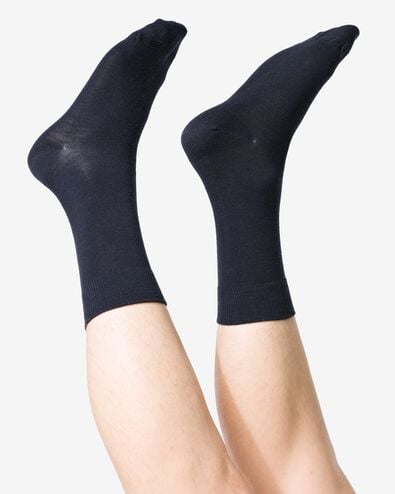 chaussettes laine sans couture homme bleu fonc&eacute; - 4151065DARKBLUE - HEMA