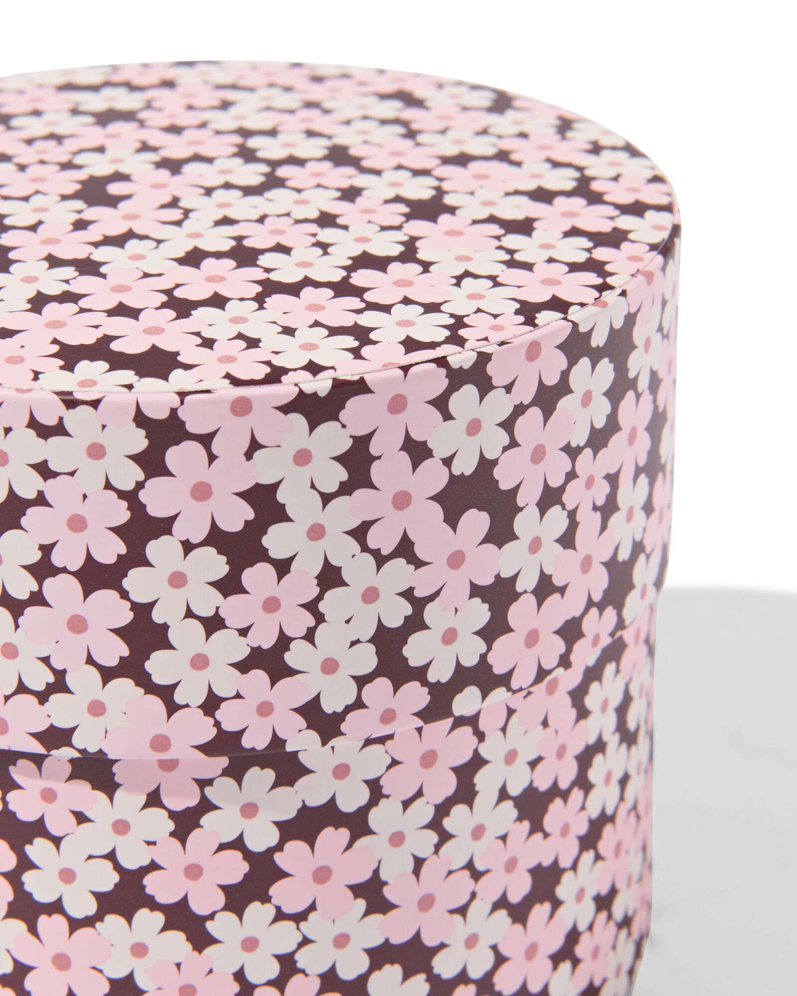 Runde Schachtel S, ⌀ 11 &times; 9 cm, Pappe, Blumen - 14700581 - HEMA