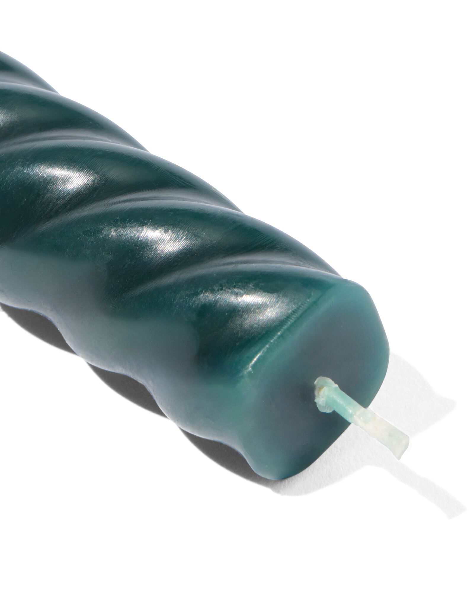 bougie longue &Oslash; 2,2 x 22 torsad&eacute;e vert fonc&eacute; - 13506086 - HEMA