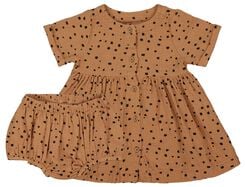 Baby-Set, Kleid mit Pumphose braun braun - 1000027371 - HEMA