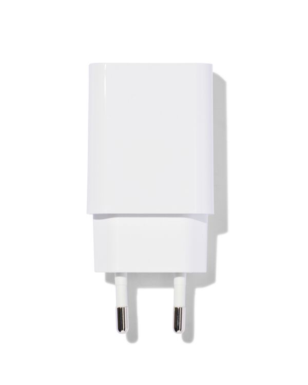 USB-Ladegerät, 2.1 A, zwei USB-Ports, weiß - 39680014 - HEMA