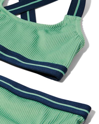 Kinder-Bikini, gerippt grün grün - 1000030462 - HEMA