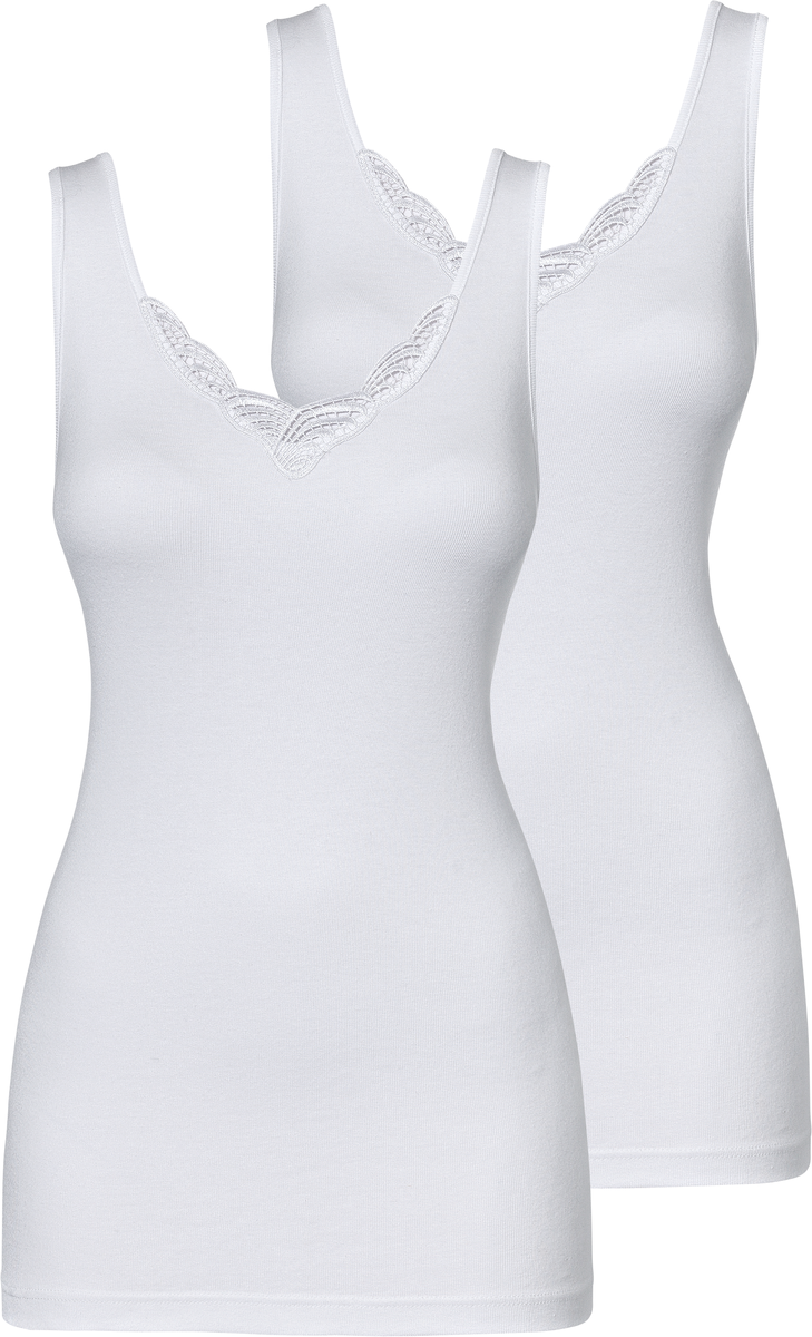2er-Pack Damen-Hemden weiß weiß - 1000002169 - HEMA