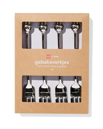 4&nbsp;fourchettes &agrave; g&acirc;teau en inox Miffy - 60410120 - HEMA