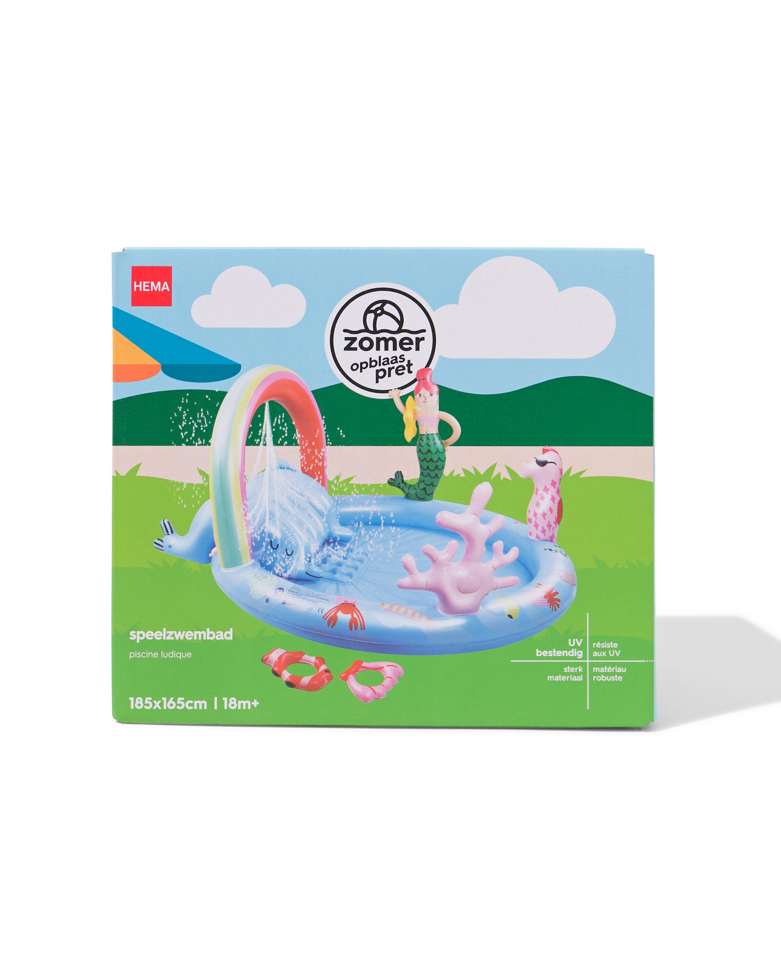 piscine avec jeux 185 x 165&thinsp;cm mer - 15800129 - HEMA