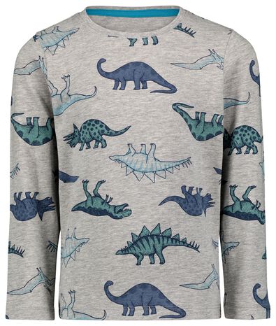 pyjama enfant dinosaure gris chiné - 1000028398 - HEMA