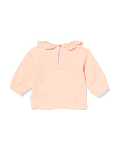 newborn T-shirt fruit zalmroze - 33443920SALMONPINK - HEMA