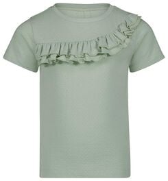 Kinder-T-Shirt, Rüschen hellgrün hellgrün - 1000027134 - HEMA