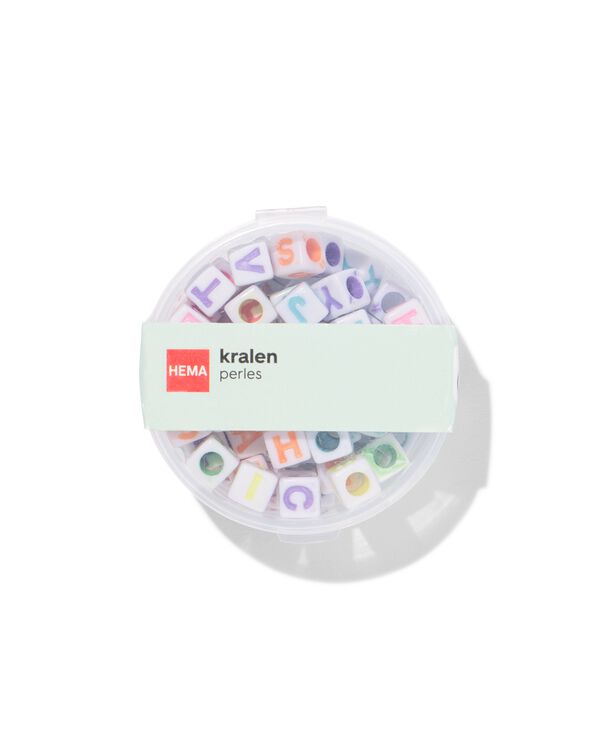 bo&icirc;te de perles carr&eacute;es alphabet - 15900549 - HEMA