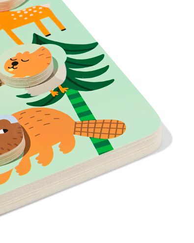 puzzle coulissant 30x21cm animaux de la forêt bois - 15100229 - HEMA