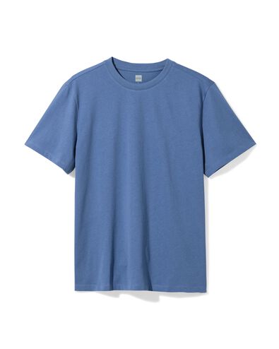 Herren-T-Shirt Regular mittelblau - 2190350MIDBLUE - HEMA