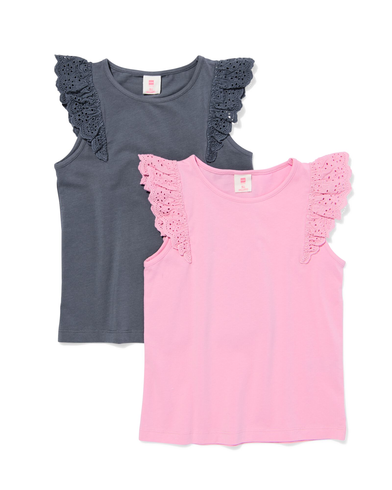 Kinderunterhemd – 2 Stück rosa - 30812852PINK - HEMA