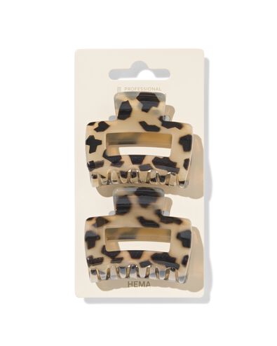 2 pinces &agrave; cheveux 5cm tortue - 11870072 - HEMA