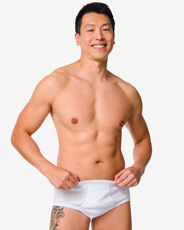 2 slips taille haute homme blanc blanc - 1000000960 - HEMA
