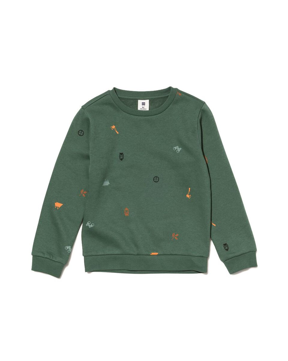 Kinder-Sweatshirt, Wald grün grün - 1000029533 - HEMA