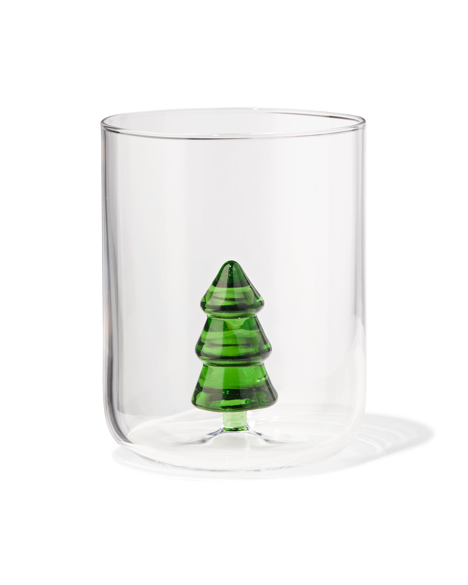 verre &agrave; eau 380 ml avec figurine arbre de No&euml;l - 25600086 - HEMA