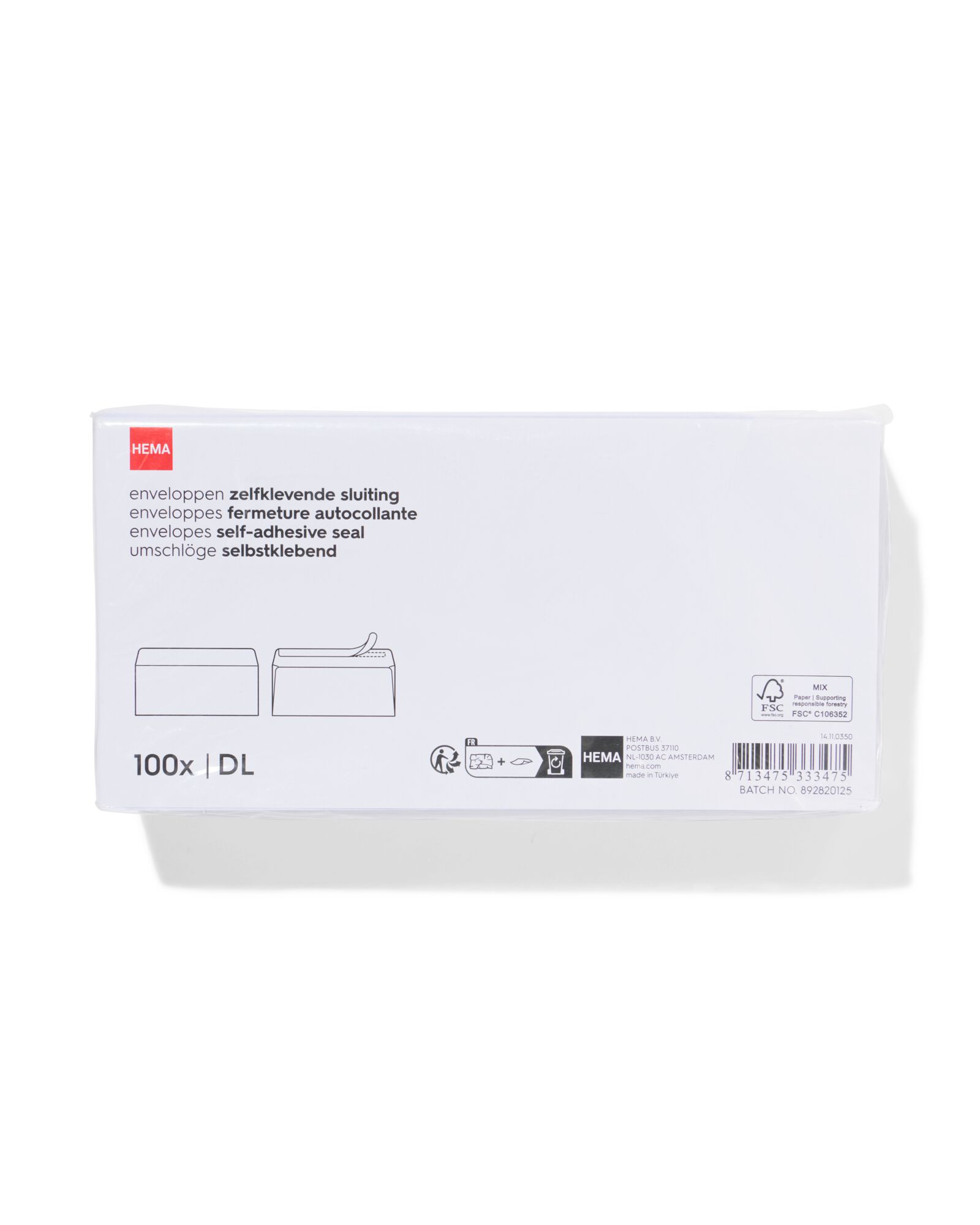 enveloppes DL - lot de 100 - 14110350 - HEMA