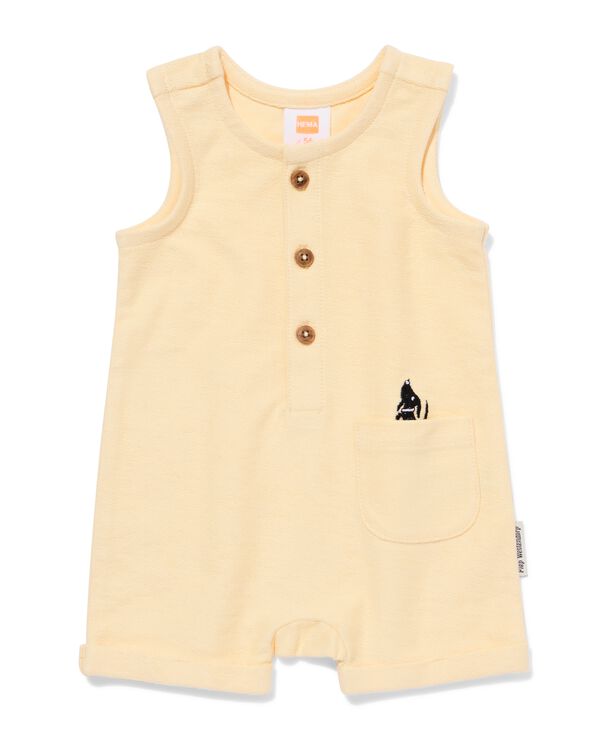Takkie en Siepie babyjumpsuit jersey lichtgeel lichtgeel - 33454120LIGHTYELLOW - HEMA