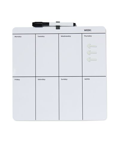 whiteboard 30x30 weekplanner - 14822218 - HEMA