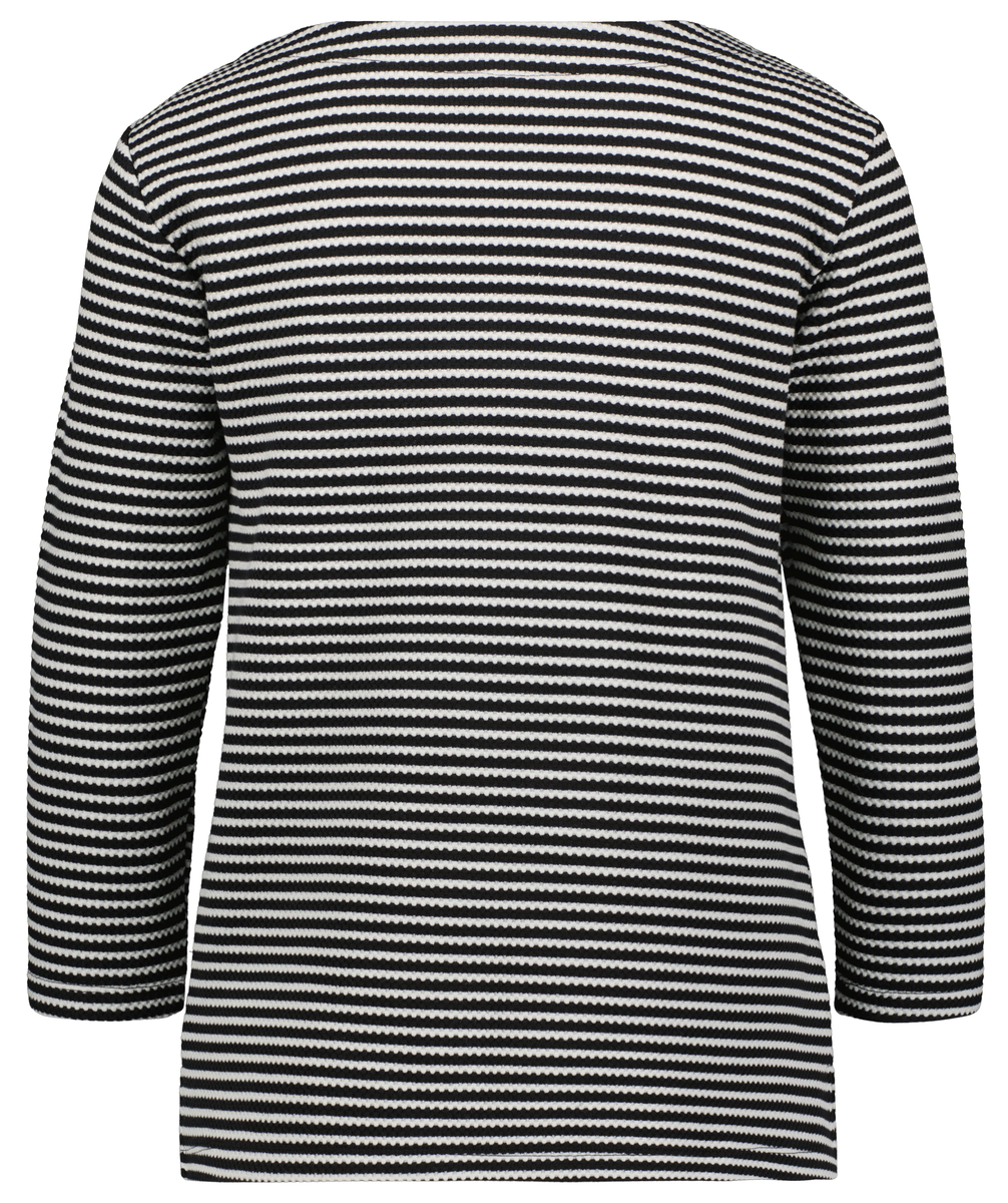 Damen-Shirt Kacey, Struktur schwarz/weiß schwarz/weiß - 1000029897 - HEMA