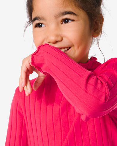 t-shirt enfant avec côtes rose 86/92 - 30832040 - HEMA