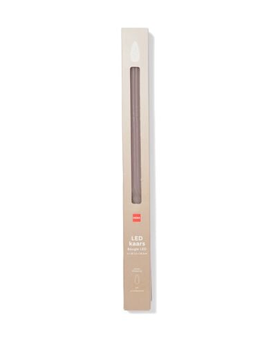 led-dinerkaars ⌀2.3x29cm ribbel strepen naturel - 13550155 - HEMA