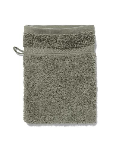 washandje zware kwaliteit - legergroen - 5200700 - HEMA