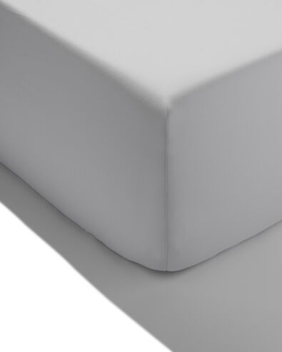 drap-housse - coton doux - 140x200 cm - gris clair - 5140095 - HEMA