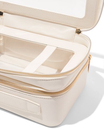 trousse de toilette 23x15x9cm double couche transparente - 11890748 - HEMA