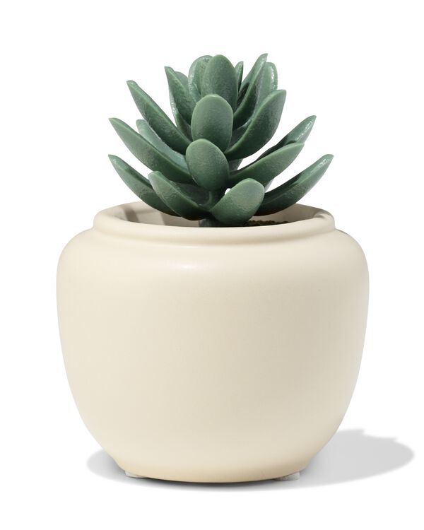 cache-pot ⌀7x7,4 cm c&eacute;ramique cr&egrave;me - 13325080 - HEMA
