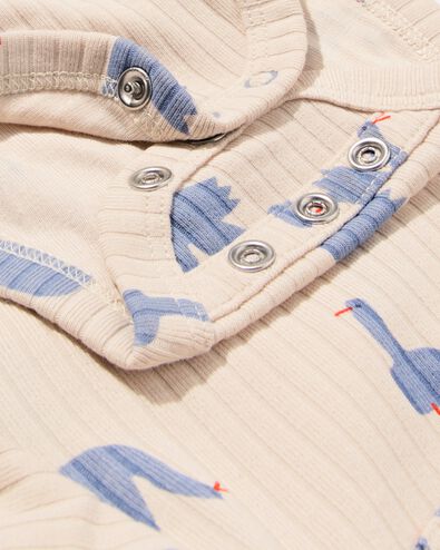 Newborn-Wickelstrampler zum Mitwachsen, LENZING&trade; ECOVERO&trade;, gerippt, Enten ecru - 33429520ECRU - HEMA