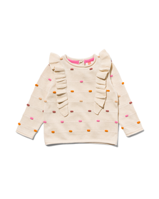 Baby-Pullover mit Rüschen ecru ecru - 1000029718 - HEMA