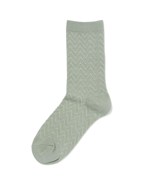 damessokken zigzag glitter mintgroen mintgroen - 4280680MINTGREEN - HEMA