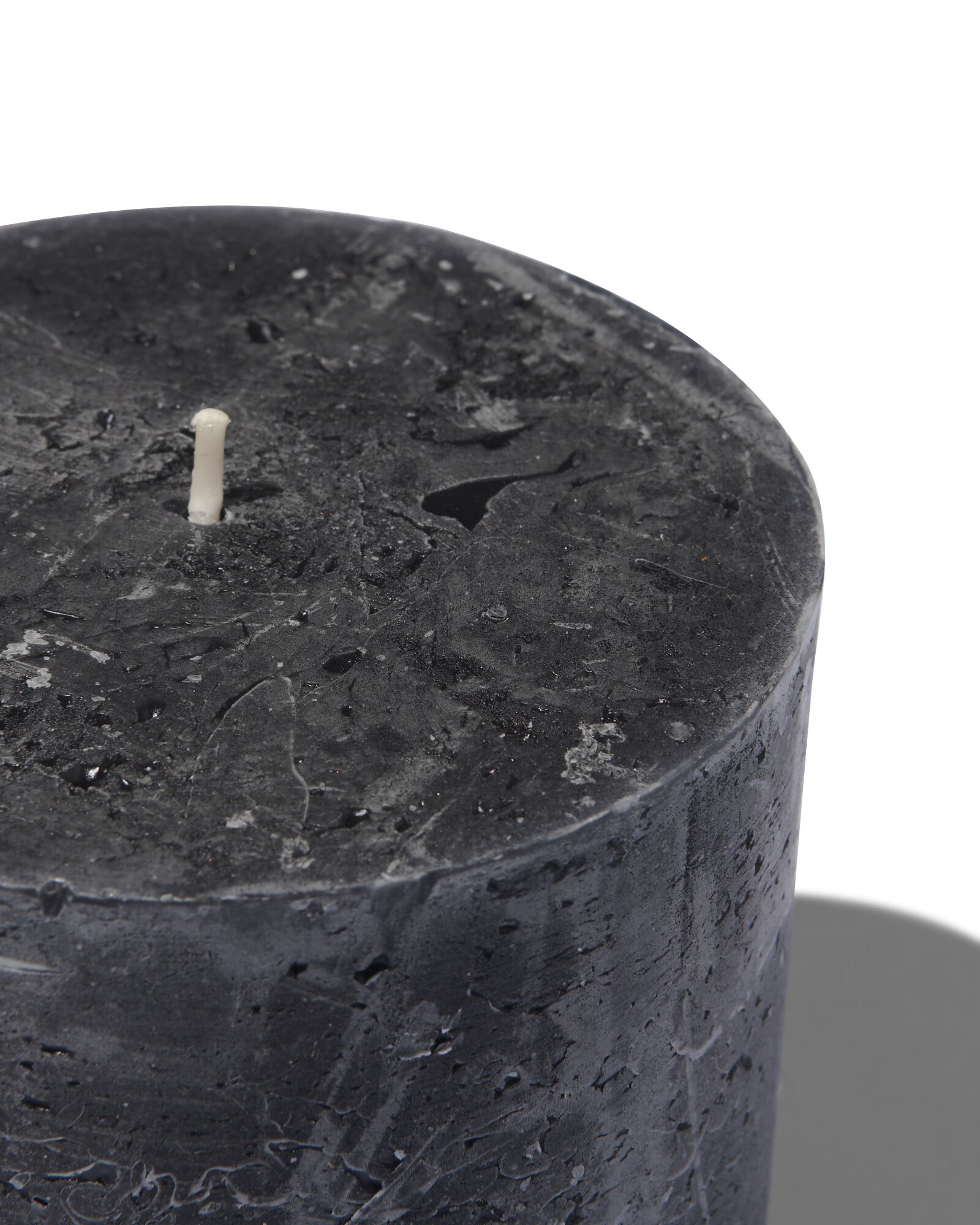 bougie rustique &Oslash;10x10 cm noir noir 10 x 10 - 13502033 - HEMA