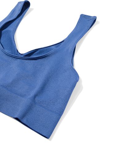 haut non pr&eacute;form&eacute; sans armature ni couture bleu moyen - 21811860MIDBLUE - HEMA