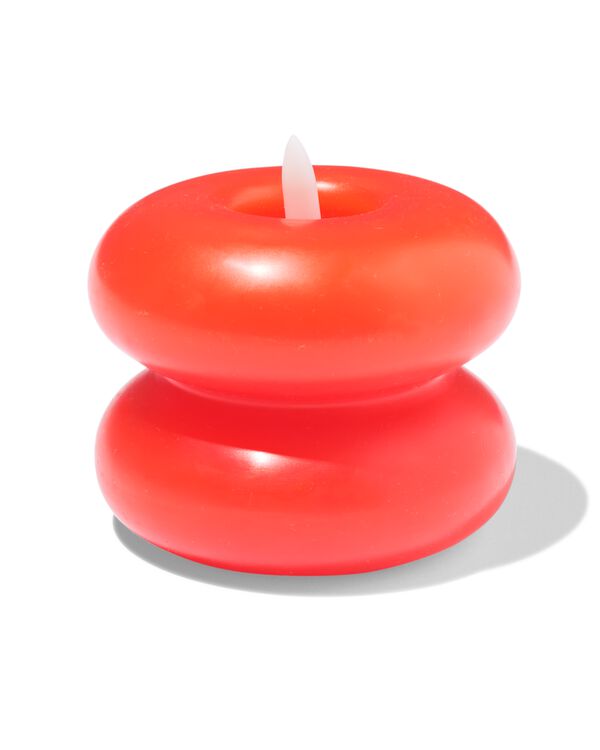 bougie led &agrave; forme ⌀10x9,5cm orange - 13550169 - HEMA